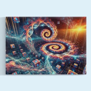 Cuadro decorativo personalizado – Espirales Cósmicos: El Código del Universo