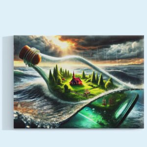 Cuadro decorativo personalizado Isla Refugio: Santuario en la Tormenta