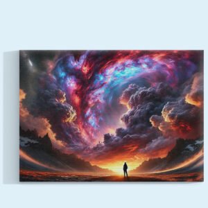 Cuadro decorativo personalizado Explorador Cósmico: Más Allá del Horizonte Interior