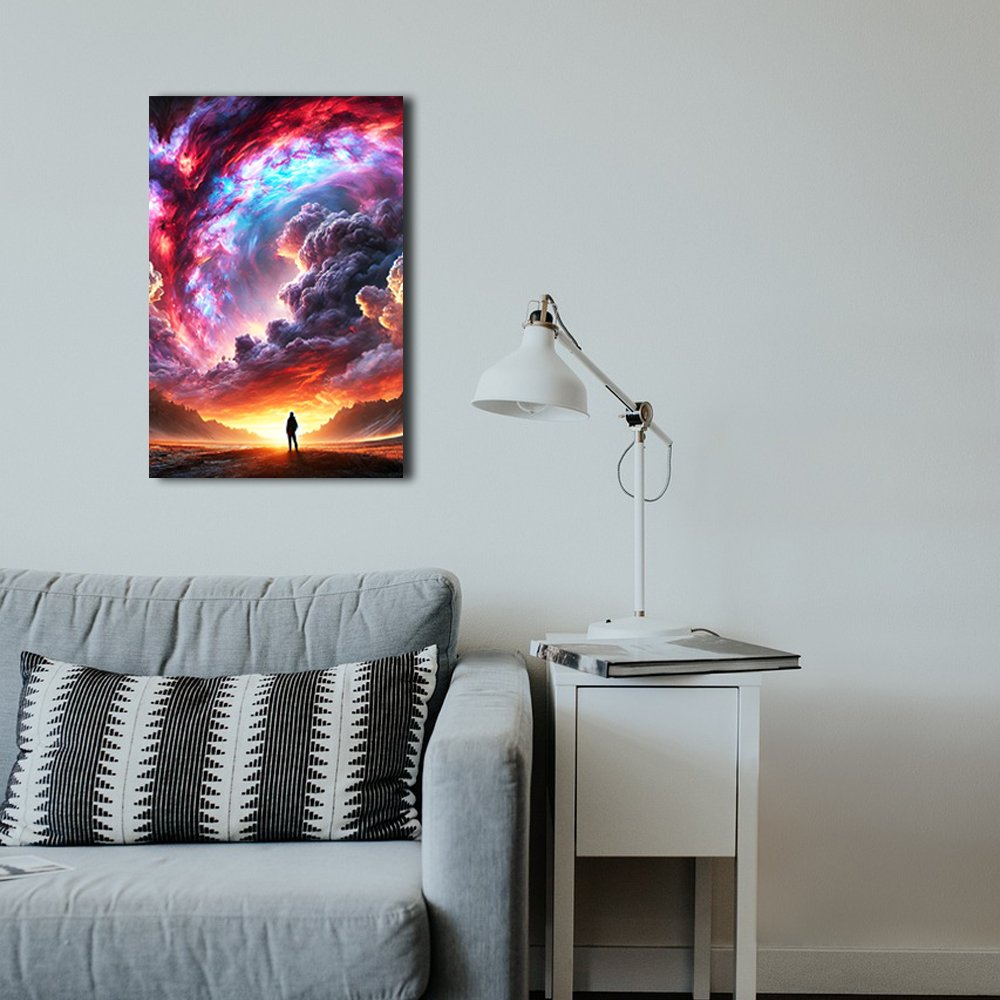 Cuadro decorativo personalizado Explorador CÃ³smico: MÃ¡s AllÃ¡ del Horizonte Interior