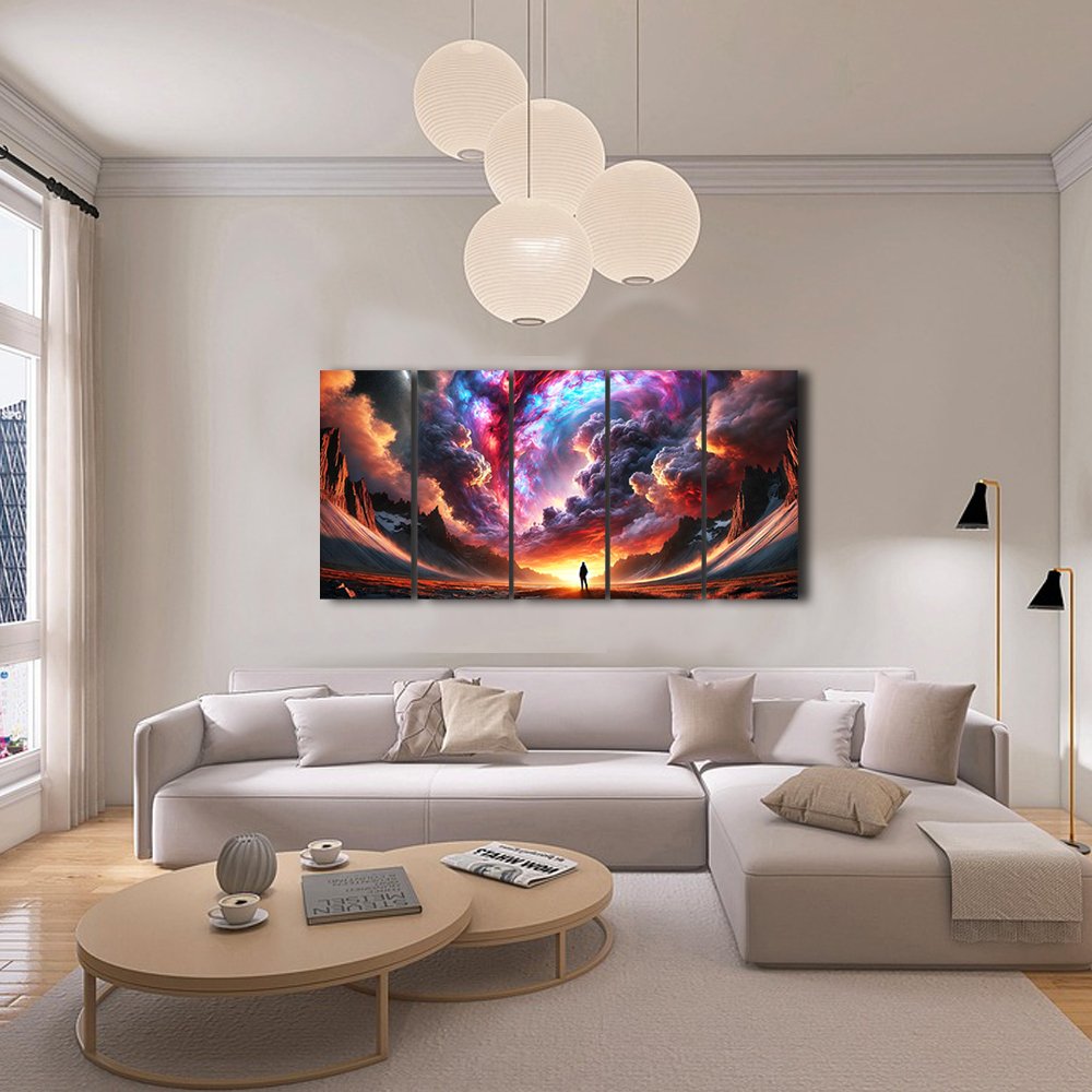 Cuadro decorativo personalizado Explorador CÃ³smico: MÃ¡s AllÃ¡ del Horizonte Interior
