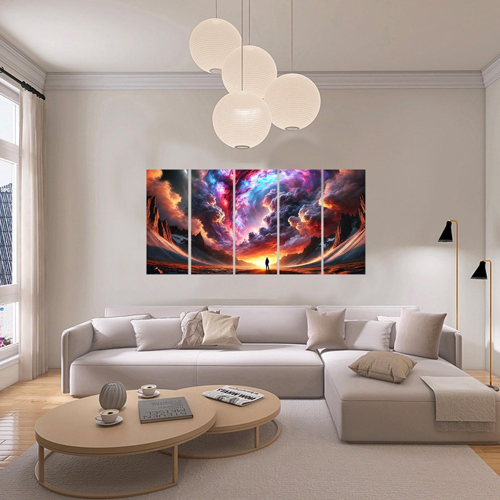 Cuadro decorativo personalizado Explorador CÃ³smico: MÃ¡s AllÃ¡ del Horizonte Interior