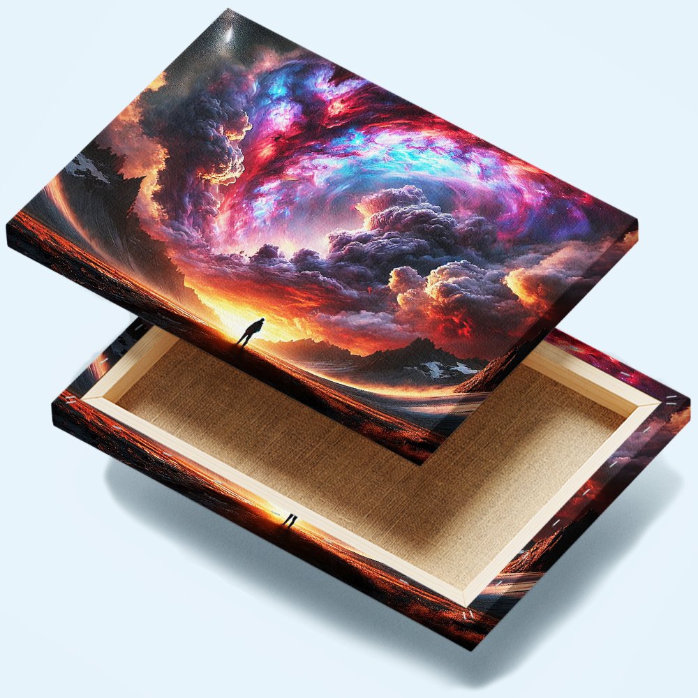 Cuadro decorativo personalizado Explorador CÃ³smico: MÃ¡s AllÃ¡ del Horizonte Interior
