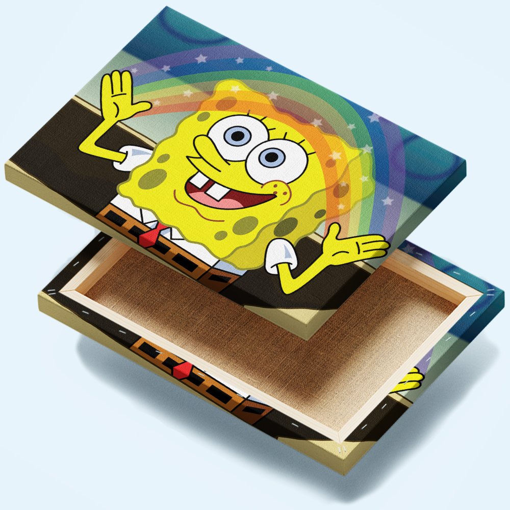 Bob Esponja "Imaginaci&Atilde;&sup3;n" Cuadro decorativo personalizado