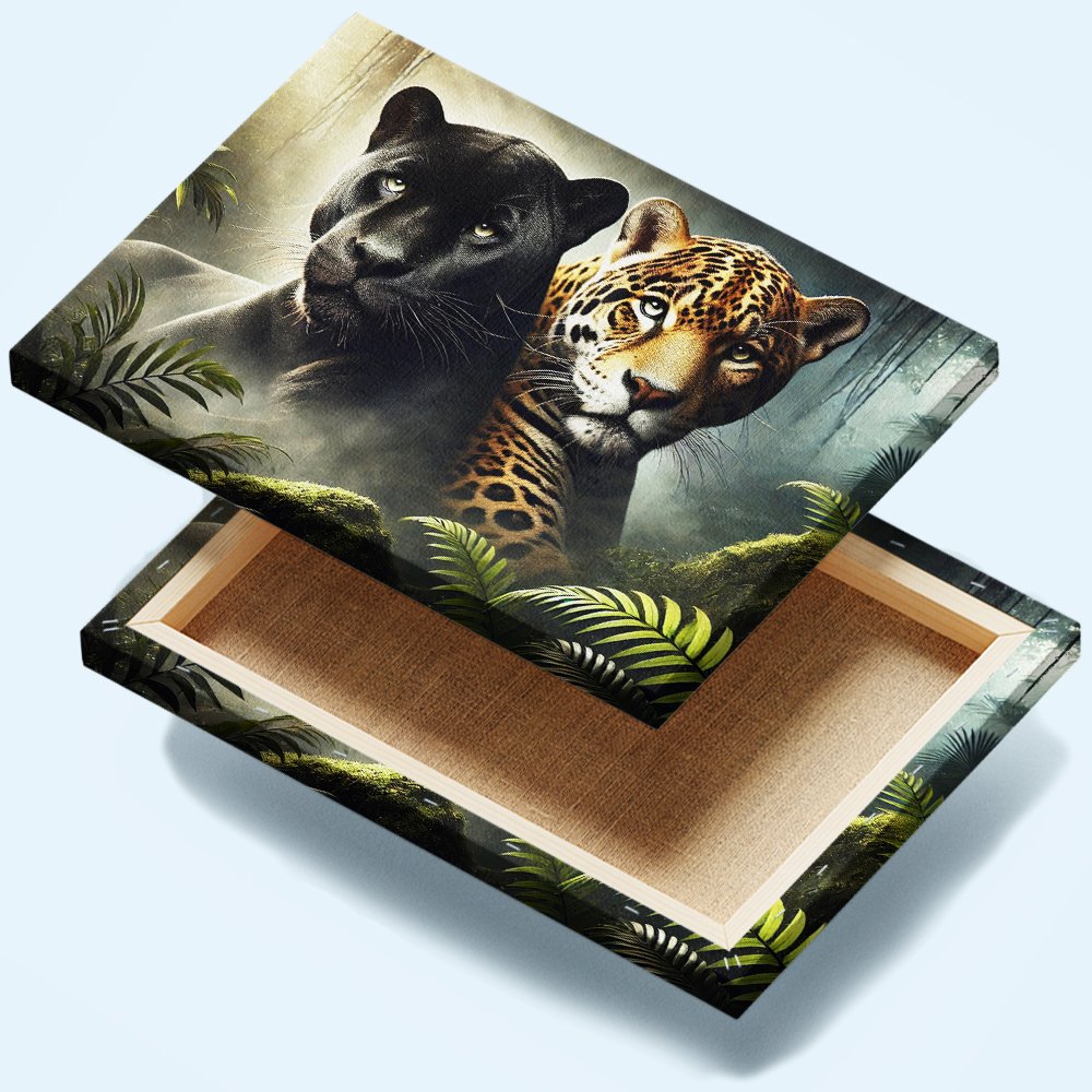 Cuadro decorativo personalizado  Guardianes de la Selva: Fuerza y Misterio Felino
