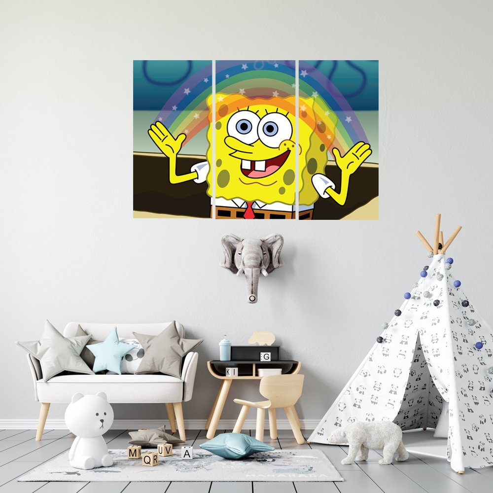 Bob Esponja "Imaginaci&Atilde;&sup3;n" Cuadro decorativo personalizado