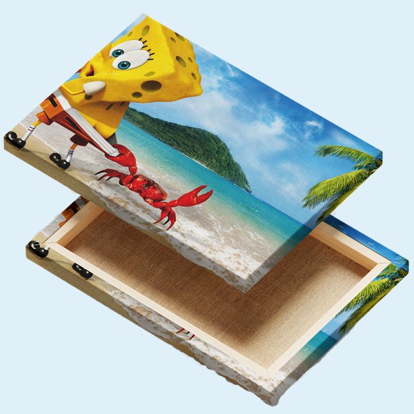 Bob Esponja en la Playa: Â¡Pinzas al Ataque! Cuadro decorativo personalizado