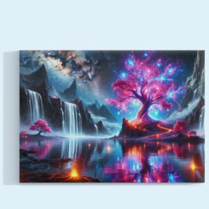 Árbol de Luz Cósmica Cuadro decorativo personalizado