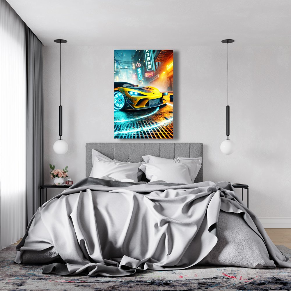 Rugido de NeÃ³n Urbano Cuadro decorativo personalizado