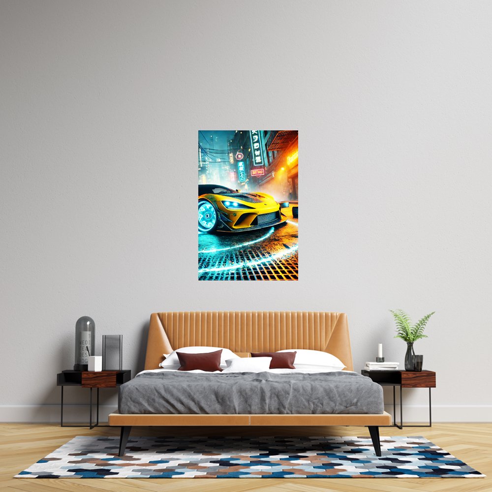 Rugido de NeÃ³n Urbano Cuadro decorativo personalizado