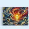 Mar de Fuego y Tormenta Cuadro decorativo personalizado