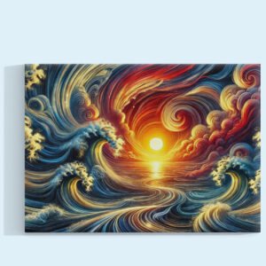 Mar de Fuego y Tormenta Cuadro decorativo personalizado