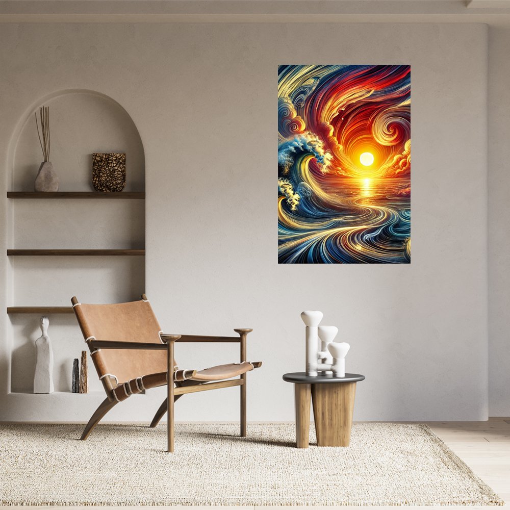 Mar de Fuego y Tormenta Cuadro decorativo personalizado