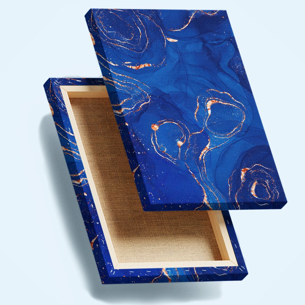 Universo en Azul Profundo Cuadro decorativo personalizado