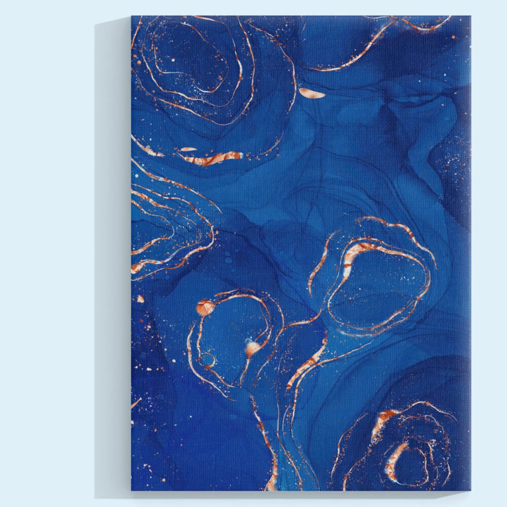 Universo en Azul Profundo Cuadro decorativo personalizado