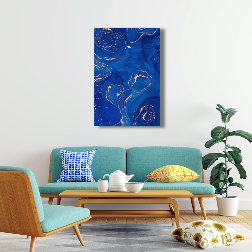 Universo en Azul Profundo Cuadro decorativo personalizado