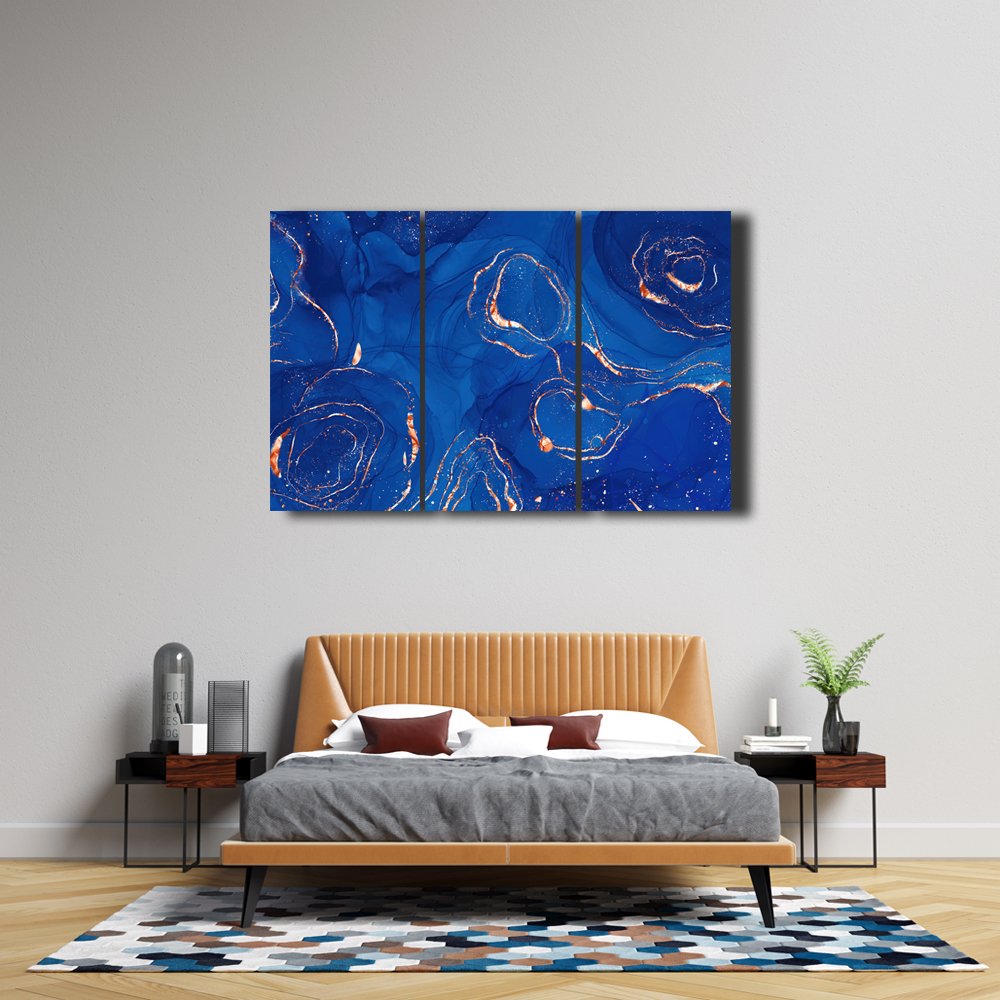 Universo en Azul Profundo Cuadro decorativo personalizado