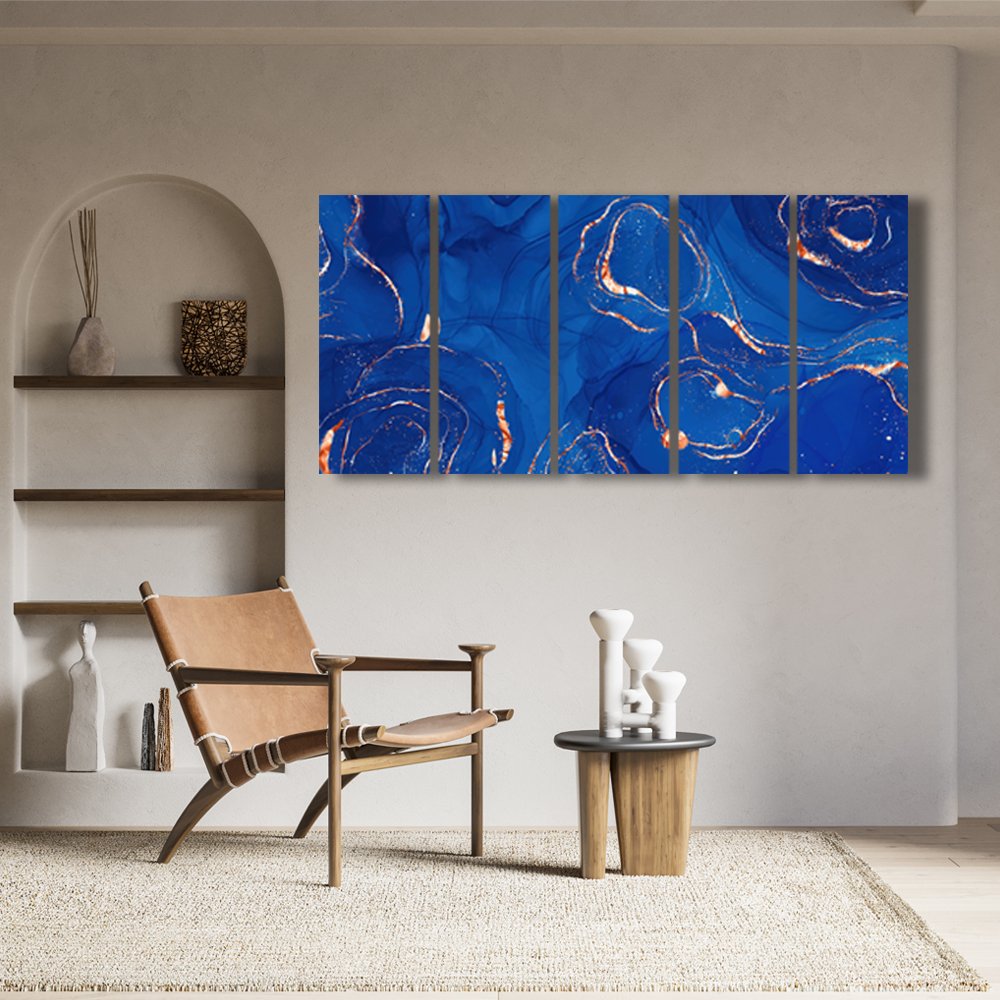 Universo en Azul Profundo Cuadro decorativo personalizado
