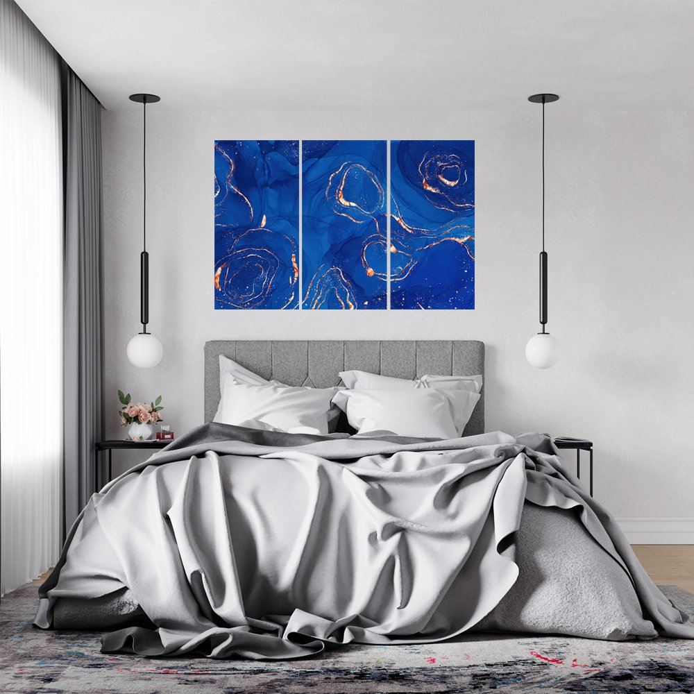 Universo en Azul Profundo Cuadro decorativo personalizado