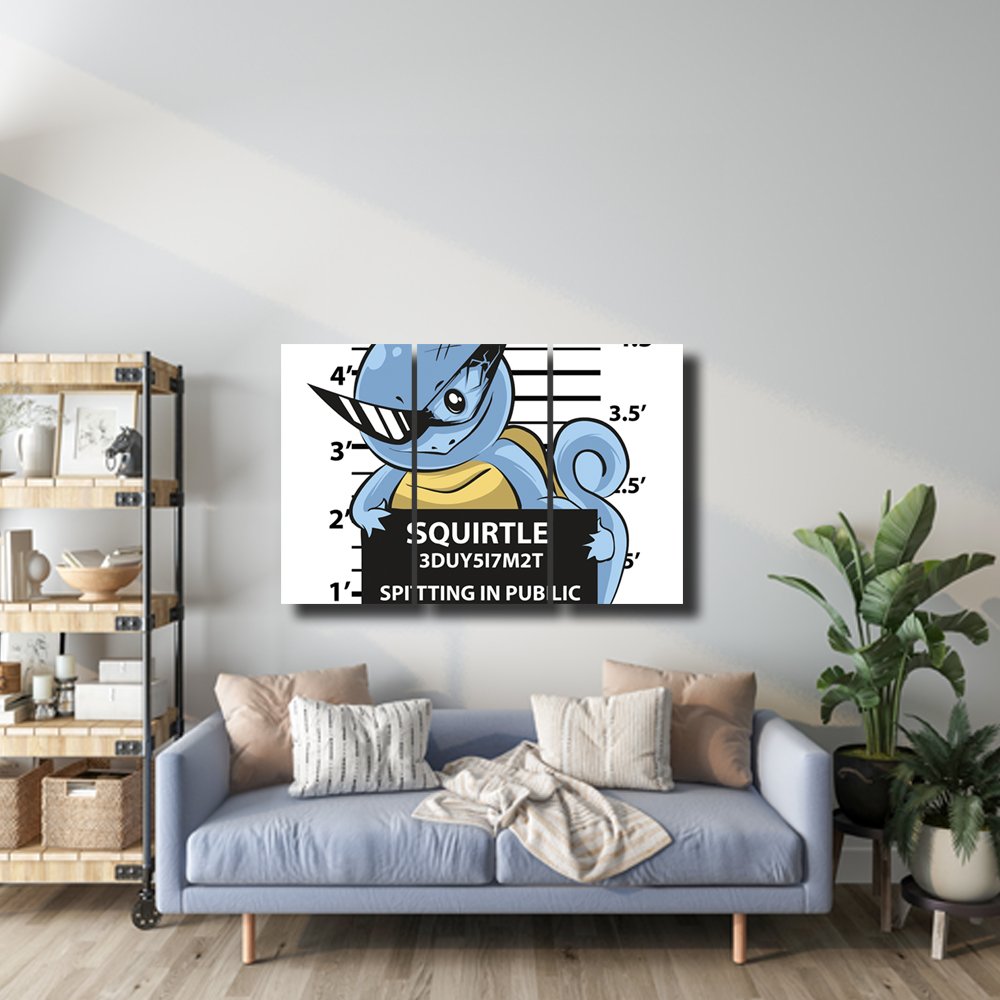 Squirtle Spitting in Public Cuadro decorativo personalizado