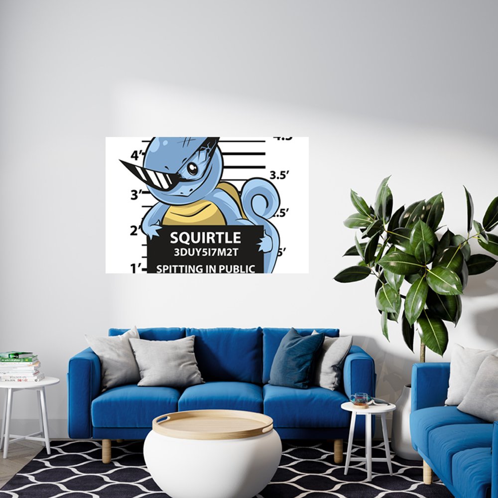 Squirtle Spitting in Public Cuadro decorativo personalizado