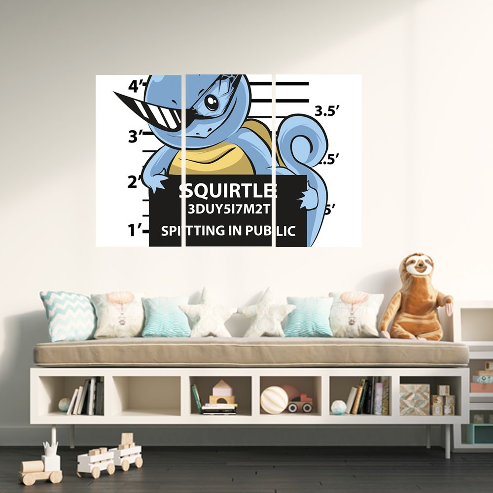 Squirtle Spitting in Public Cuadro decorativo personalizado