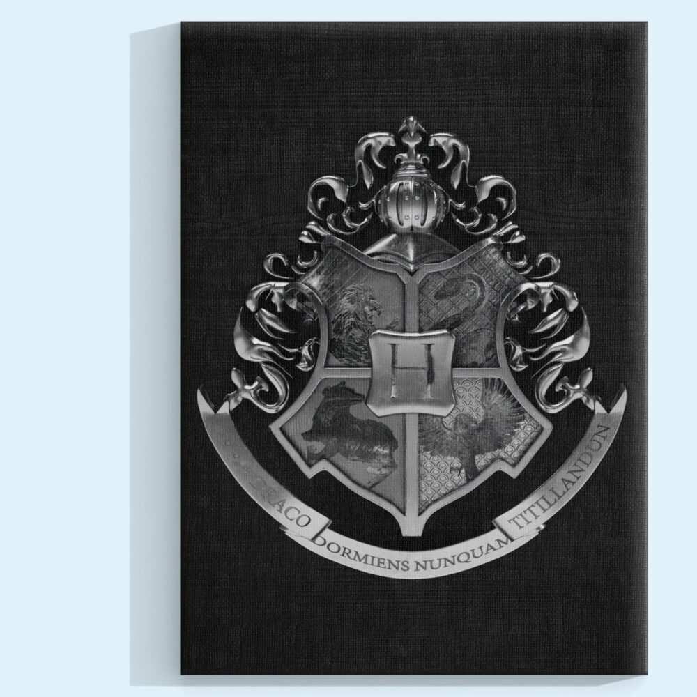 Escudo MetÃ¡lico de Hogwarts Cuadro decorativo personalizado