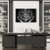 Escudo MetÃ¡lico de Hogwarts Cuadro decorativo personalizado