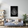 Escudo MetÃ¡lico de Hogwarts Cuadro decorativo personalizado