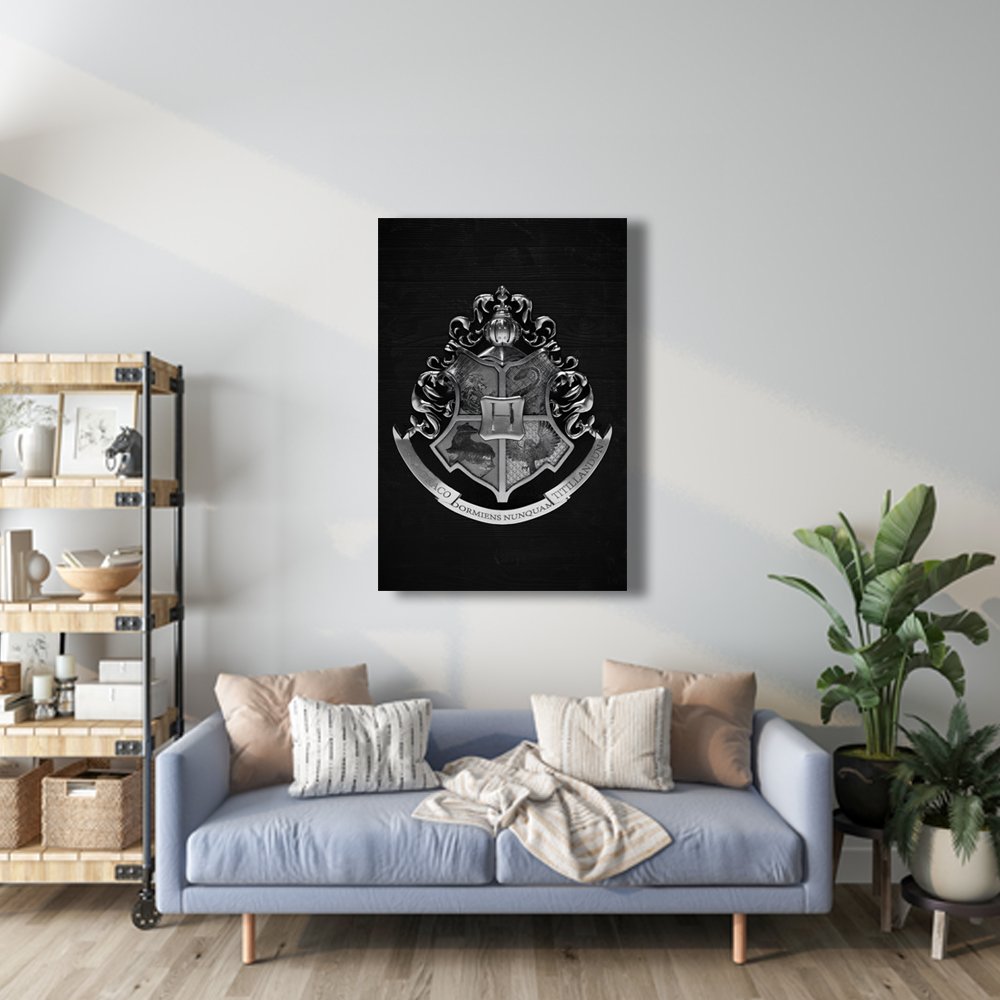 Escudo MetÃ¡lico de Hogwarts Cuadro decorativo personalizado