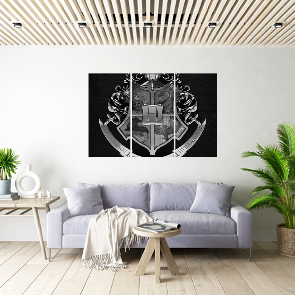 Escudo MetÃ¡lico de Hogwarts Cuadro decorativo personalizado