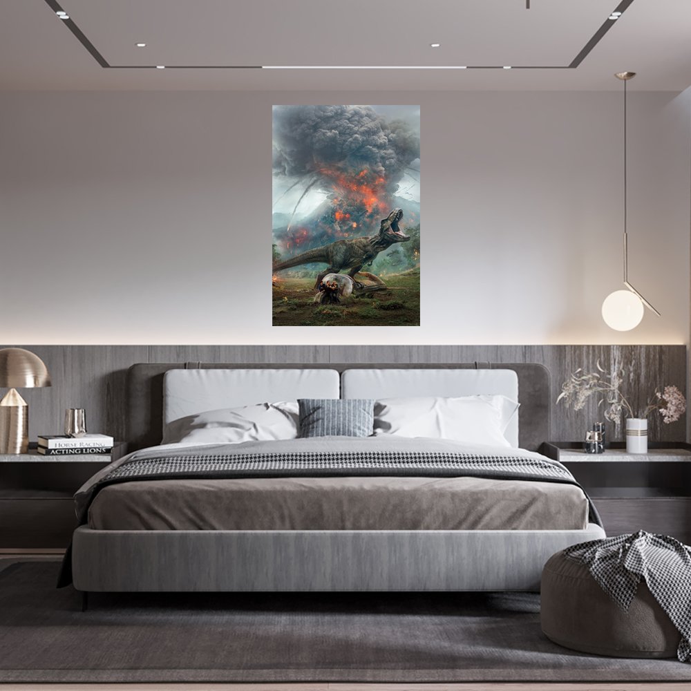 ErupciÃ³n en Isla Nublar Cuadro decorativo personalizado