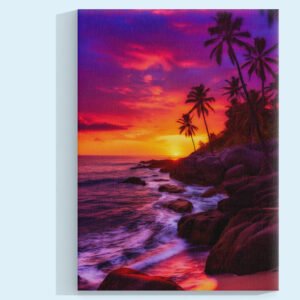 Crepúsculo Tropical Cuadro decorativo personalizado