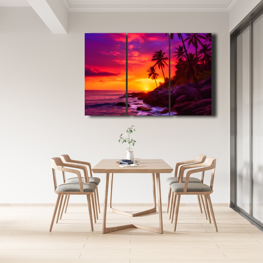 CrepÃºsculo Tropical Cuadro decorativo personalizado