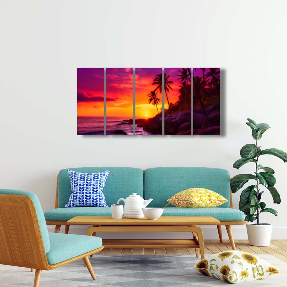 CrepÃºsculo Tropical Cuadro decorativo personalizado