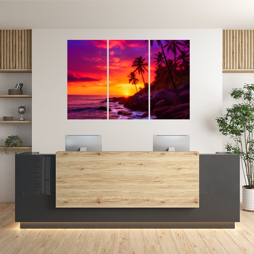 CrepÃºsculo Tropical Cuadro decorativo personalizado