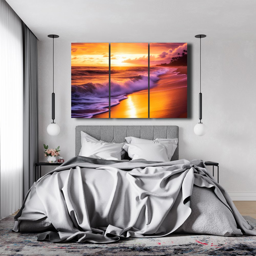 Luz Dorada del Horizonte Cuadro decorativo personalizado