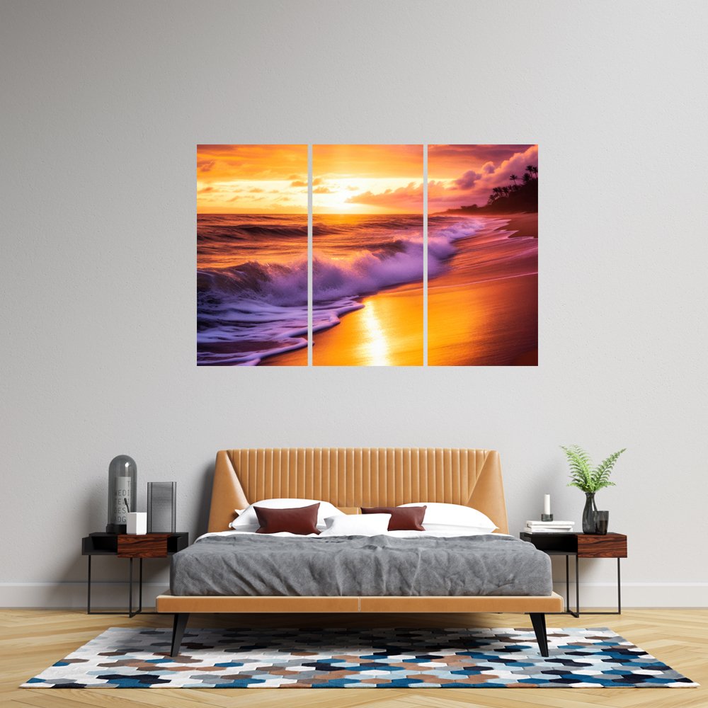 Luz Dorada del Horizonte Cuadro decorativo personalizado