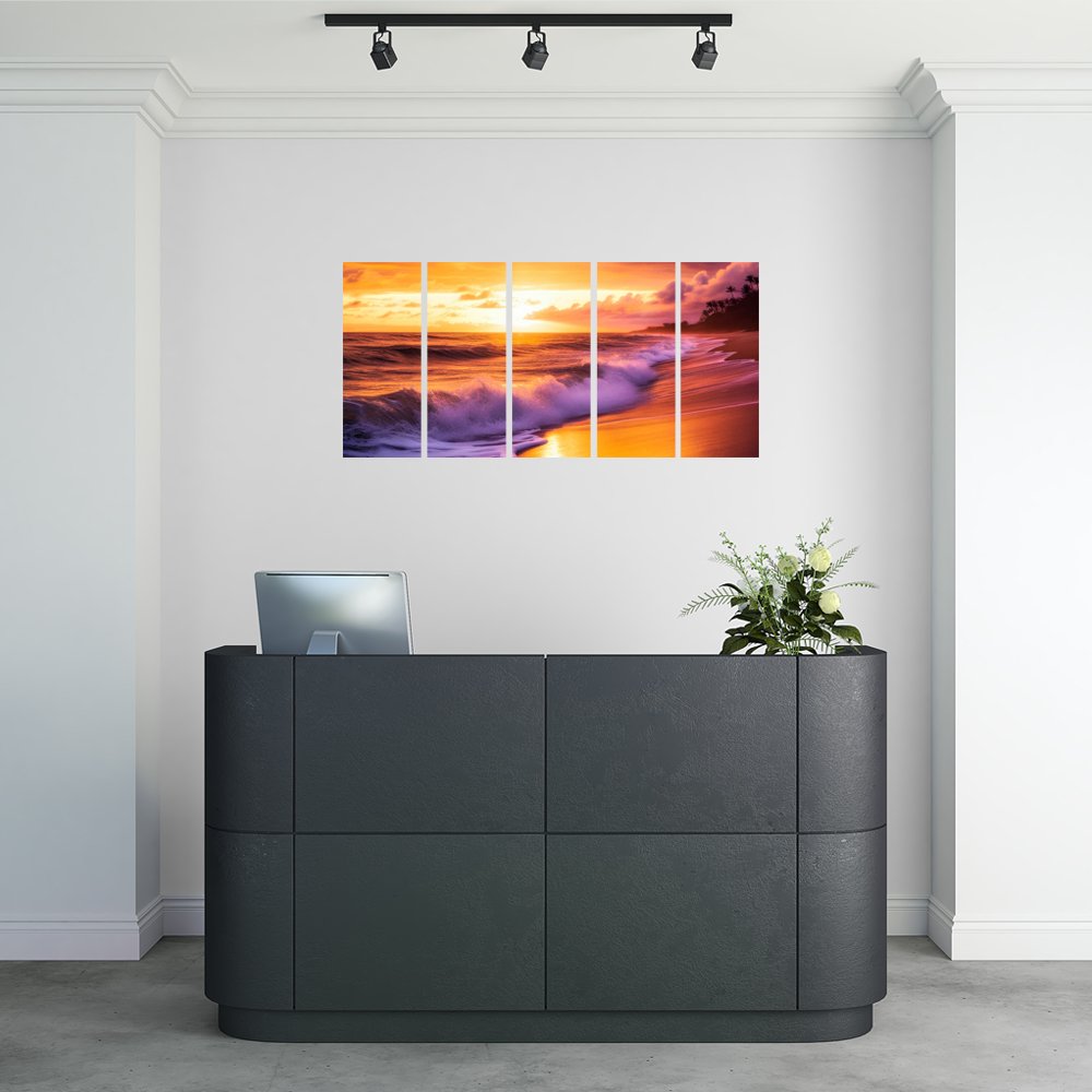 Luz Dorada del Horizonte Cuadro decorativo personalizado