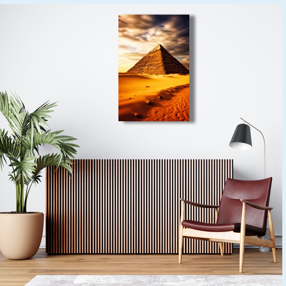 PirÃ¡mide Dorada al Atardecer Cuadro decorativo personalizado