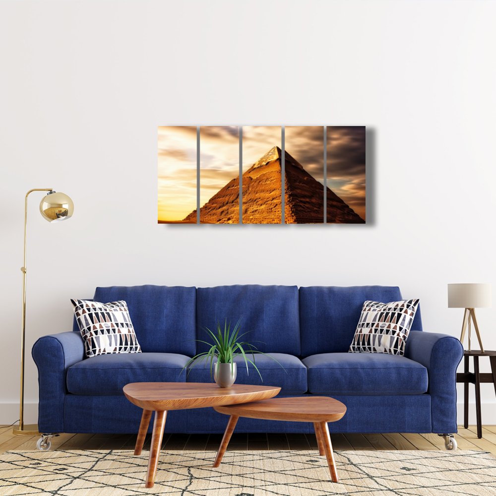 PirÃ¡mide Dorada al Atardecer Cuadro decorativo personalizado