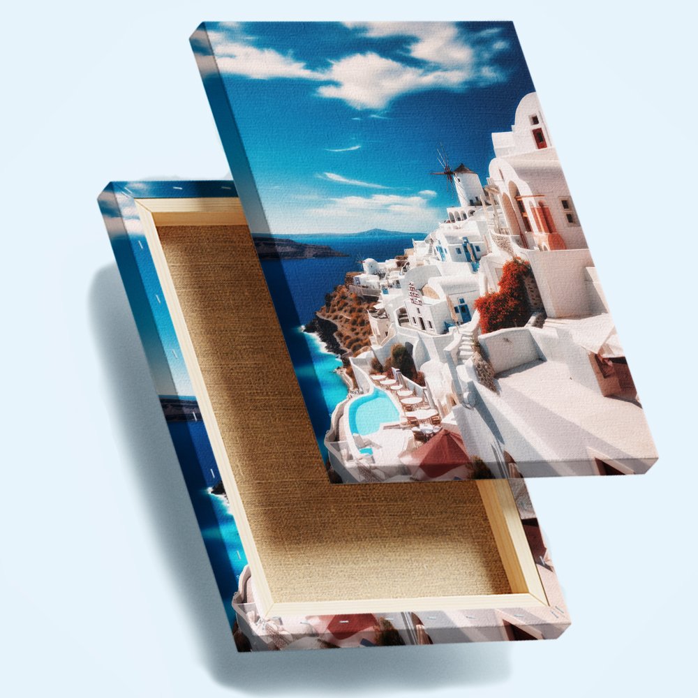 Santorini al Sol Cuadro decorativo personalizado