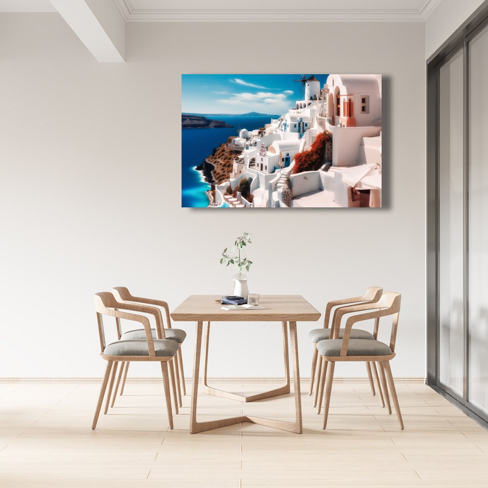 Santorini al Sol Cuadro decorativo personalizado