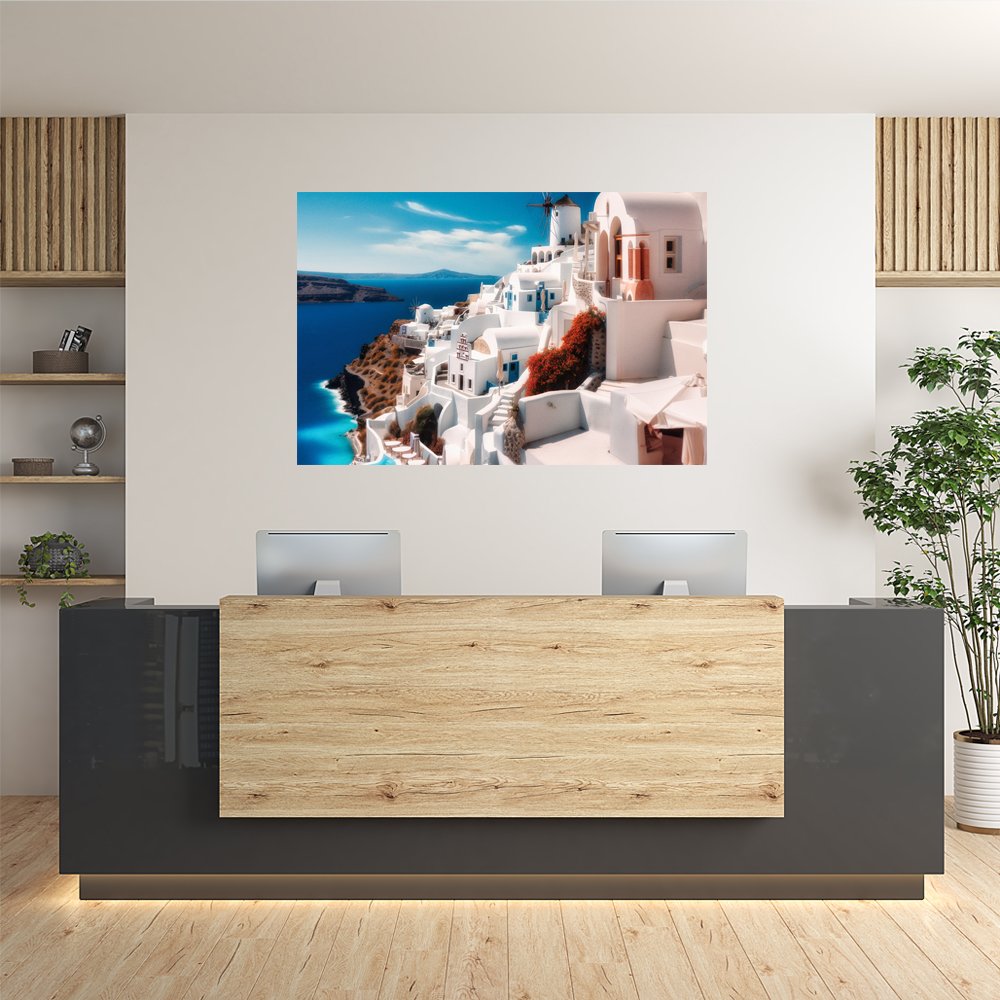 Santorini al Sol Cuadro decorativo personalizado