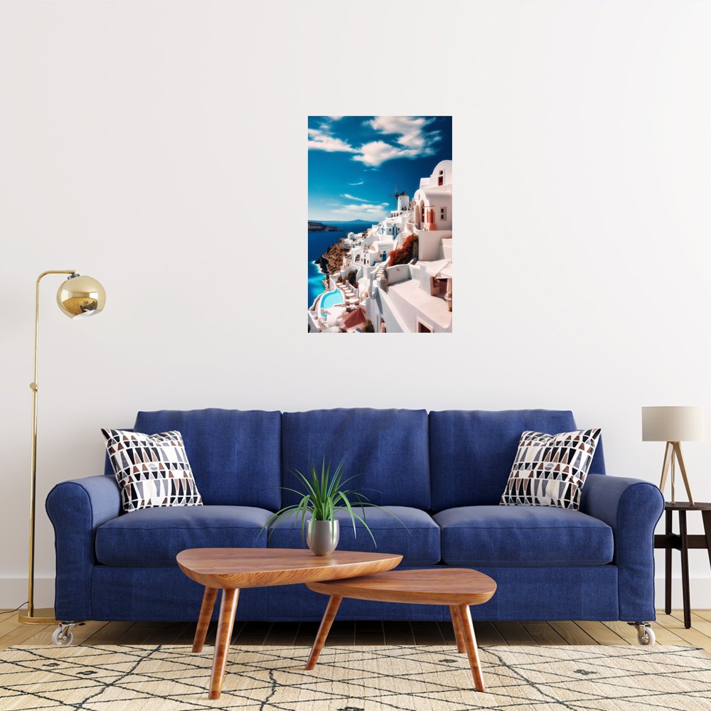Santorini al Sol Cuadro decorativo personalizado