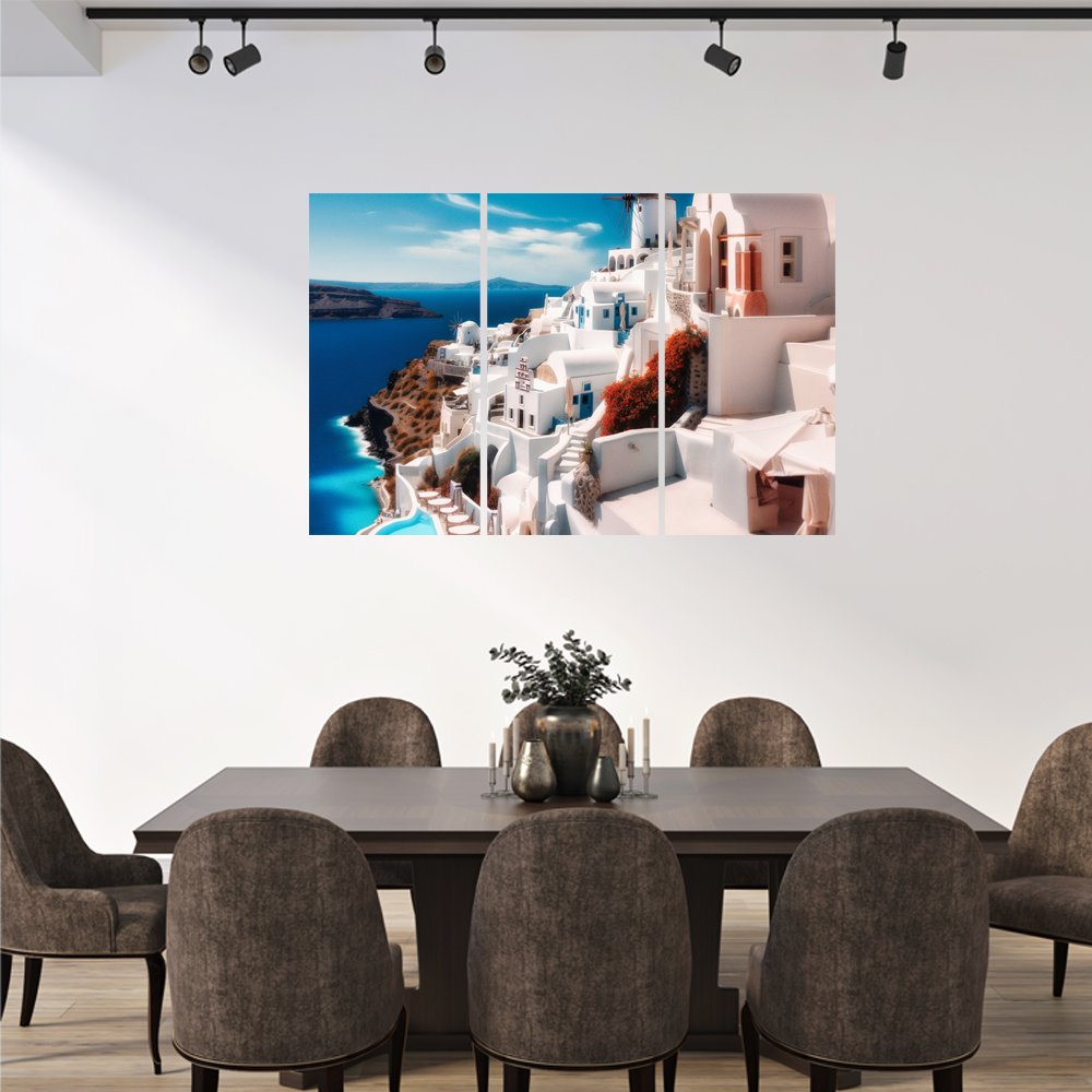 Santorini al Sol Cuadro decorativo personalizado