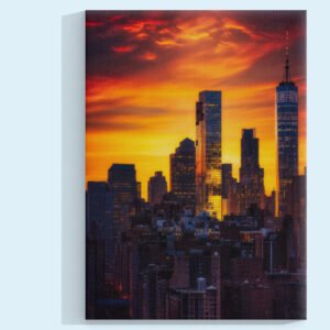Atardecer sobre NY Cuadro decorativo personalizado
