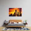 Atardecer sobre NY Cuadro decorativo personalizado