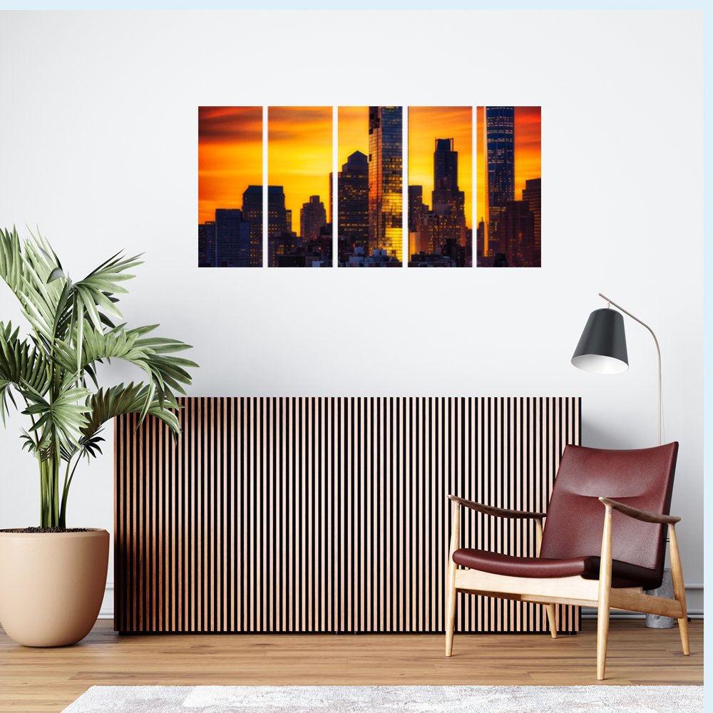 Atardecer sobre NY Cuadro decorativo personalizado