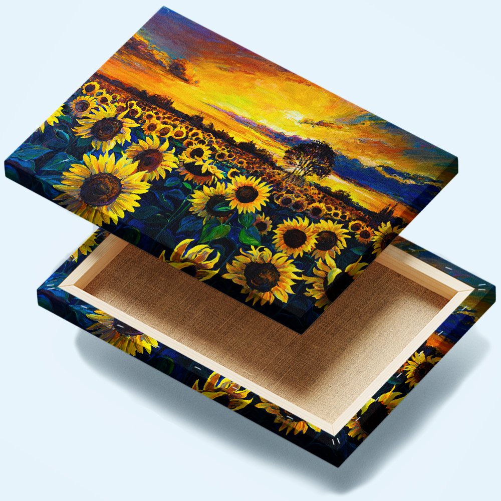 Campo Dorado de Girasoles Cuadro decorativo personalizado